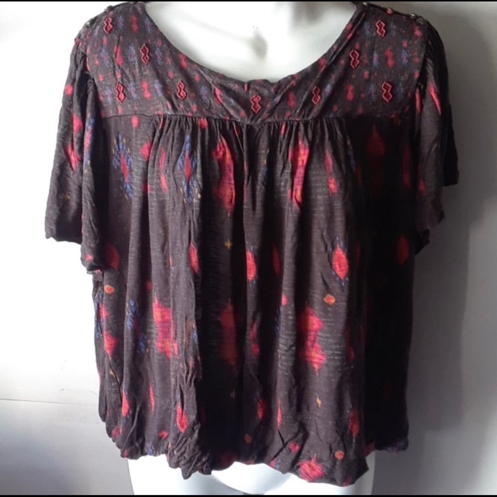 Lucky Brand floral print flowy blouse